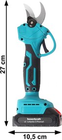 Bauerkraft Akumulátorové elektrické nožnice na živý plot 21V