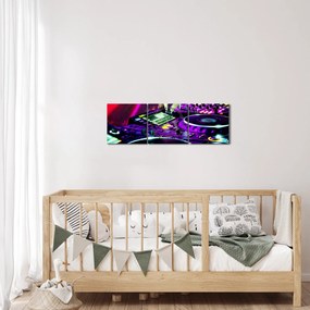 Obraz - DJ (s hodinami) (90x30 cm)