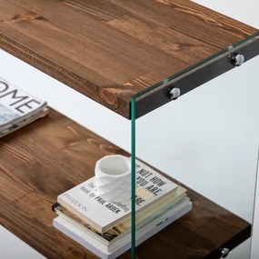 Policový diel VENEDIK 80x90 cm borovica/číra