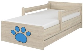 Raj posteli Detská posteľ " gravírovaná labka čivava " MAX  XL biela