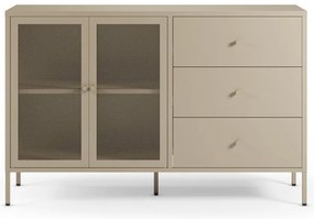 Krémovobiela kovová komoda 140x90x40 cm Fayna – Marckeric