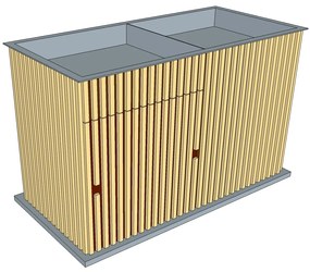 Cyklobox de Luxe 3 – 4 bicykle (1,1 x 2,3 m)