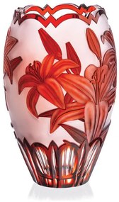 Bohemia Crystal Brúsená váza 80711/GR/lilie/300mm