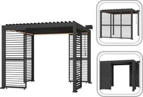 ŽALÚZIE / HLINÍKOVÉ LAMELY ŠEDÉ 234 x 93 x 6 CM *0593
