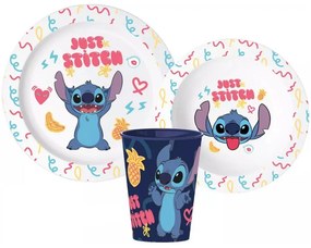 Sada plastového riadu Lilo a Stitch s kelímkom - 3 diely
