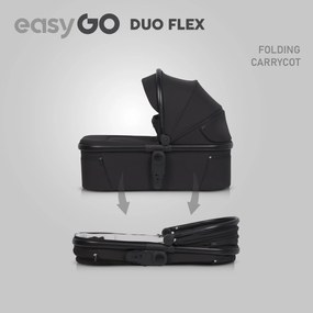 Športová vanička do kočíka EasyGo Duoflex Ebony Black
