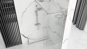 Posuvná bezrámová sprchová zastena REA CORTIS 120 cm, chróm/transparent - bez vaničky