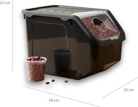 VILDE Skladovací box na cibuľu a zemiaky, čierny - čierny (13l)