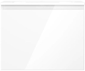 Mexen Orio, kúpeľňová skrinka 60 cm s umývadlom Vela, 1 zásuvka, biela lesklá, 91A10-06047-1-BF00-W23M00