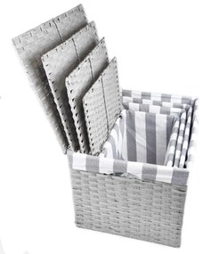 Úložný box s vekom sivý Rozmery (cm): 40x29, v. 28