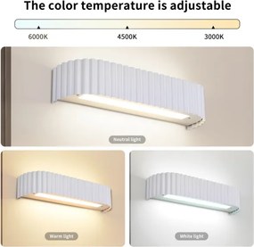 Brilagi - LED stmievateľné nástenné svietidlo FALCON MODERN LED/14W/230V 40 cm biele + diaľkový ovládač