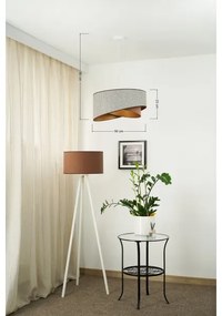 Brilagi - LED Luster na lanku LYRA 1xE27/15W/230V šedá/krémová/zlatá