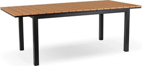 Záhradný stôl obdĺžnikový JOY 140 – 180 cm rozkladací sivý dub/čierna