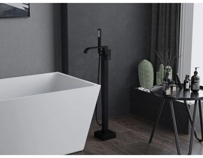 Mexen Lava, voľne stojaca vaňová batéria, čierna matná, 752433-70