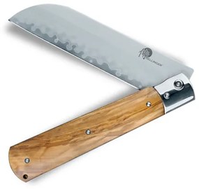 zavírací nůž Santoku Olive Guillotine AUS-10 Sanmai