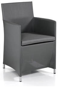 Sivá kovová záhradná stolička Bali - Tomasucci