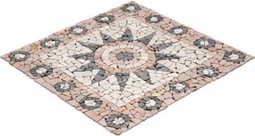 Mramorová mozaika, motív kvetina, 90 x 90 cm