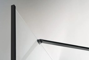 Polysan, ZOOM LINE BLACK štvrťkruhová sprchová zástena 900x900mm, číre sklo, ľavá, ZL2615BL