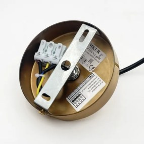 Závesný luster HECTOR na lanku 1xE27/15W/230V biela/mosadz priemer 14 cm