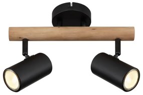 Globo 57913-2 - Bodové svietidlo HERTI 2xGU10/5W/230V drevo/kov