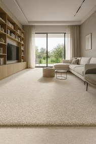 AladinWorld Expres, AKCIA: 80x150 cm Kusový koberec Velur Ultra biely - obšitý zo všetkých strán, šíře, biela, filc, detská izba