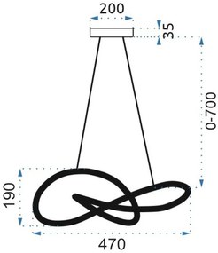 Toolight - LED stropné svietidlo APP818-CP + diaľkové ovládanie, zlatá, OSW-04028