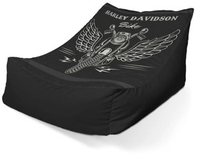 Sablio Sedací vak Lounge Harley-Davidson S krídlami - 80 x 95 x 50 cm