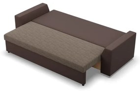 Trojmiestna rozkladacia sedačka LUGO cappuccino / hnedá