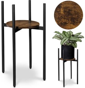 Stojan na kvety TORRE RUSTIC čierny 60 cm
