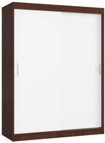 Šatníková skriňa s posuvnými dverami 150 cm CLP mono wenge / biela