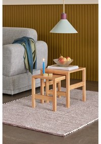 Odkladacie stolíky v dekore duba v súprave 2 ks 40x40 cm Puzzle – Hübsch