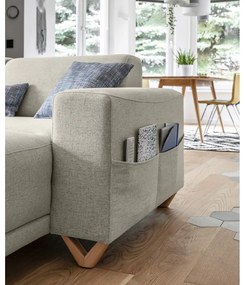 Béžová rozkladacia/s úložným priestorom rohová pohovka (ľavý roh/do tvaru "U") Classy Sophie – Miuform