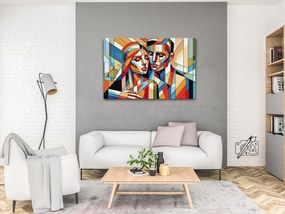 Gario Diamantové maľovanie Zamilovaný pár Rozmery: 80 x 120 cm, Rámovanie: Iba zrolované plátno, Diamanty: Okrúhle