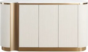Komoda Stilig ST917 158 cm ecru/zlatá/mramor