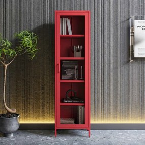 Vitrína LUIGI, 500 x 1800 x 350 mm, Modern: červená