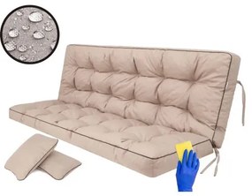 Vankúš na záhradnú hojdačku POLA 120 cm béžový ekolen