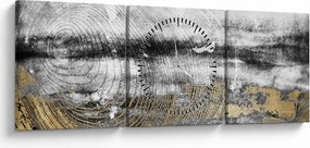 Obraz - Abstrakcia (s hodinami) (90x30 cm)