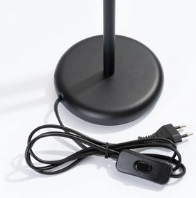Stolná lampa Pastelo, 1x čierne kovové tienidlo