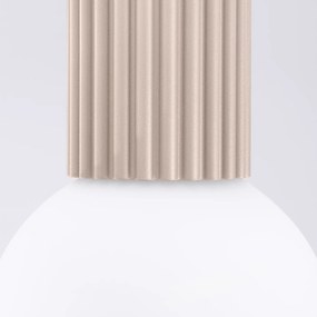 Stropné svietidlo Halo, 1x biele sklenené tienidlo, tp