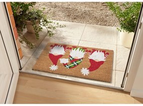 Rohožka s vianočným motívom z kokosového vlákna 45x75 cm – Hanse Home