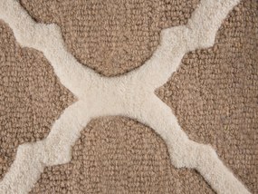 Vlnený koberec 160 x 230 cm béžový ERBAA Beliani