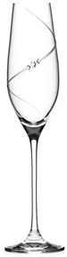 Diamante poháre na šampanské Silhouette City s kryštálmi Swarovski 210 ml 1KS