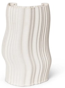 Dizajnová váza Moire – sivobiela