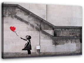 Gario Obraz na plátne Banksy nástenná maľba dievča s balónom Rozmery: 60 x 40 cm