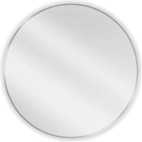 Mexen Loft, okrúhle kúpeľňové zrkadlo 80 cm, farba rámu brúsená oceľ, 9850-080-080-000-10