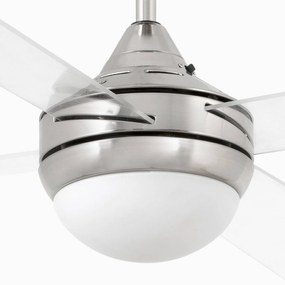 Ventilátor Mini Icaria S svietidlo nikel/číra