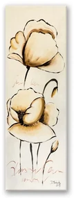 Gario Obraz na plátne Žlté maľované kvety Rozmery: 40 x 120 cm