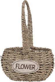 2ks pletený košík s ušami Flower - 20*16*11/28 / 16*12*9/23 cm