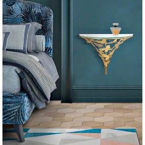 Nočný stolík v zlatej farbe Butterfly – Mauro Ferretti