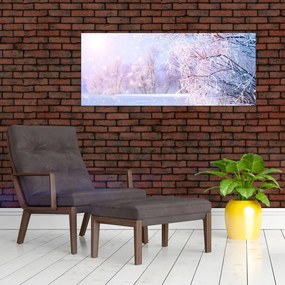 Obraz - Mrazivá zima (120x50 cm)